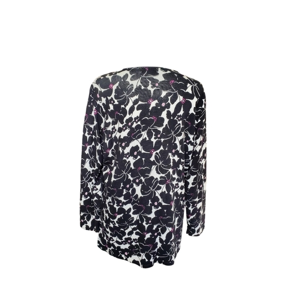 Charter Club Floral Sweater w/ Crochet - Picture 4 of 4